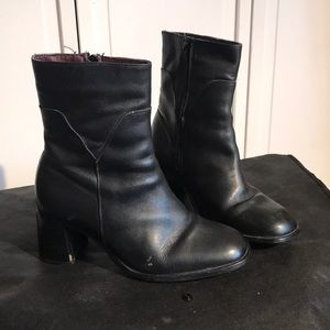 Loredano Ankle Calf Leather Block Heel Boots